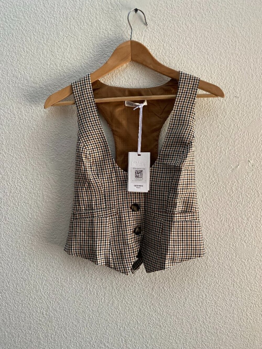NWT Grace Karin Suit Vest Top Dressy Casual Sleeveless Button Wasitcoat Small